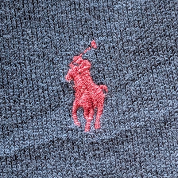 Polo Ralph Lauren Navy 1/4 Zip-Up Sweater - Picture 7 of 9